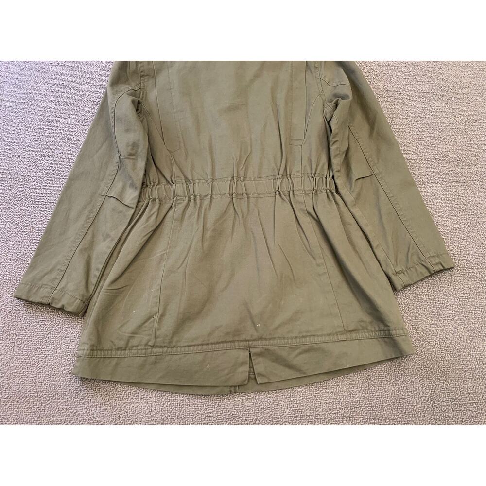 Mayoral Girl's Size 8 Olive Green Hooded Jacket With Studs - Picture 11 of 16